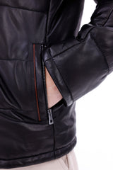 The Valtina Black Shearling Jacket - Vinci Leather