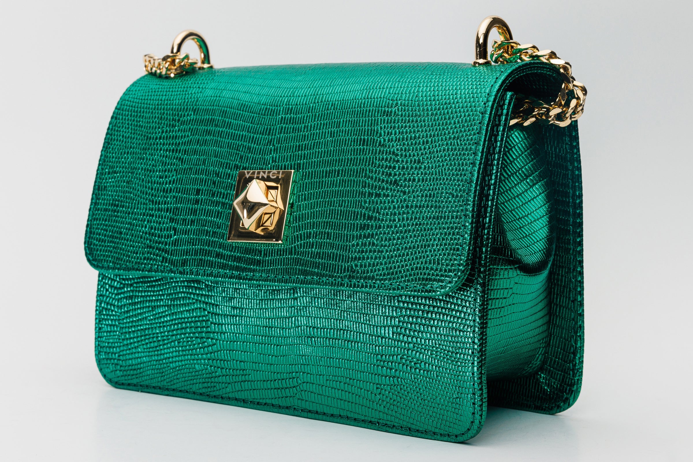 The Maple Green Leather Handbag - Vinci Leather