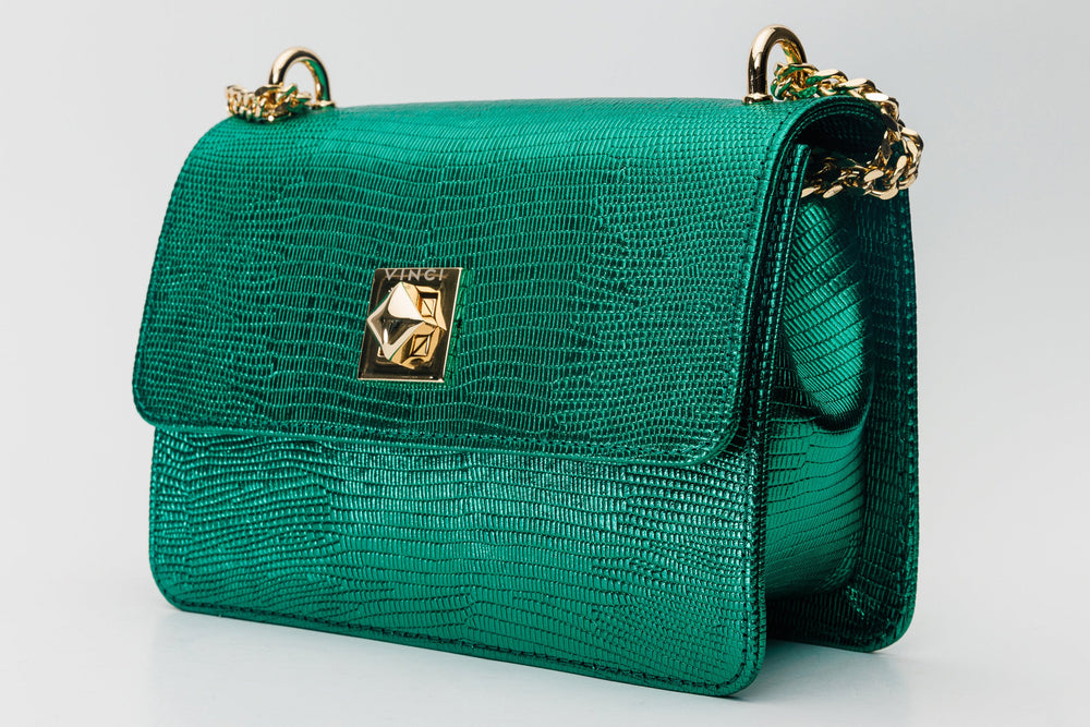 The Maple Green Leather Handbag - Vinci Leather