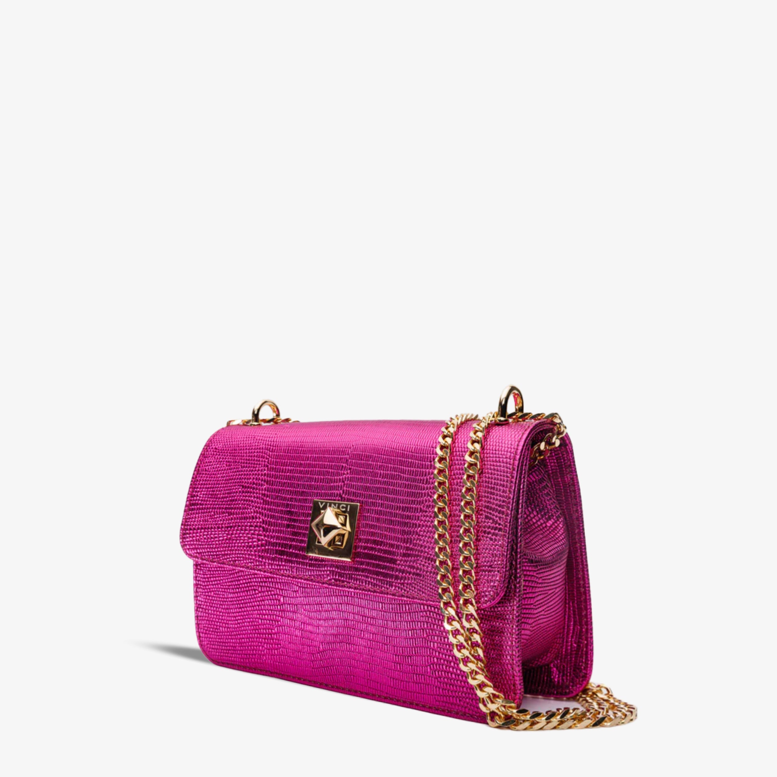 The Maple Fuchsia Leather Handbag - Vinci Leather