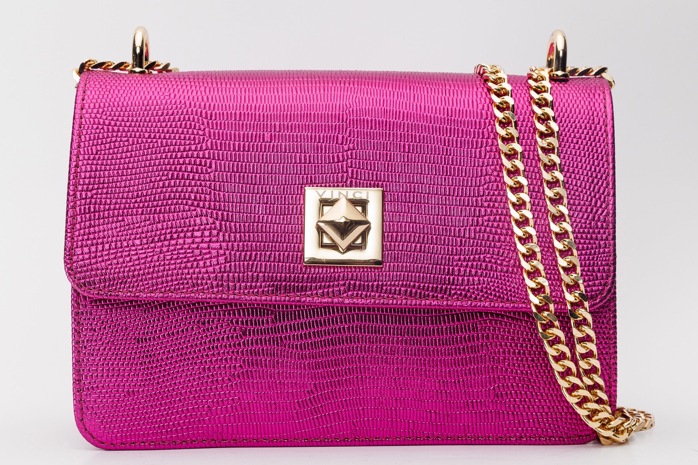 The Maple Fuchsia Leather Handbag - Vinci Leather