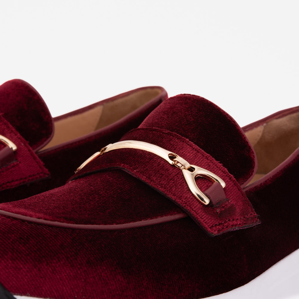 The Milan Burgundy Leather Sneaker - Vinci Leather