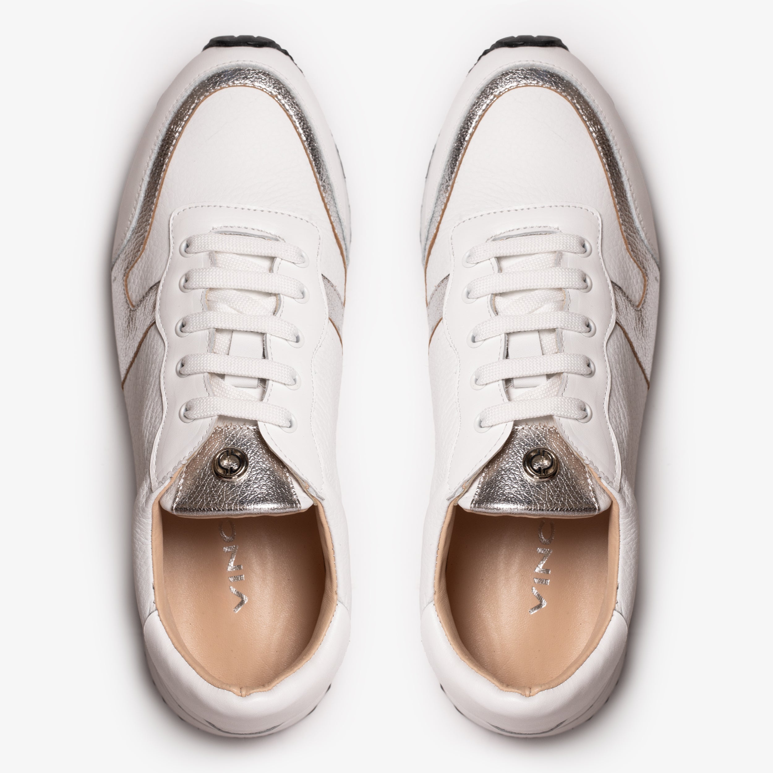The Masal White Leather Sneaker - Vinci Leather