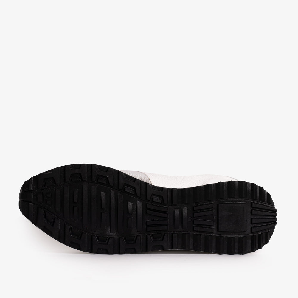 The Masal White Leather Sneaker - Vinci Leather