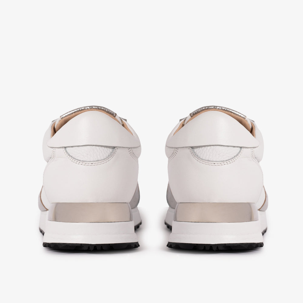 The Masal White Leather Sneaker - Vinci Leather