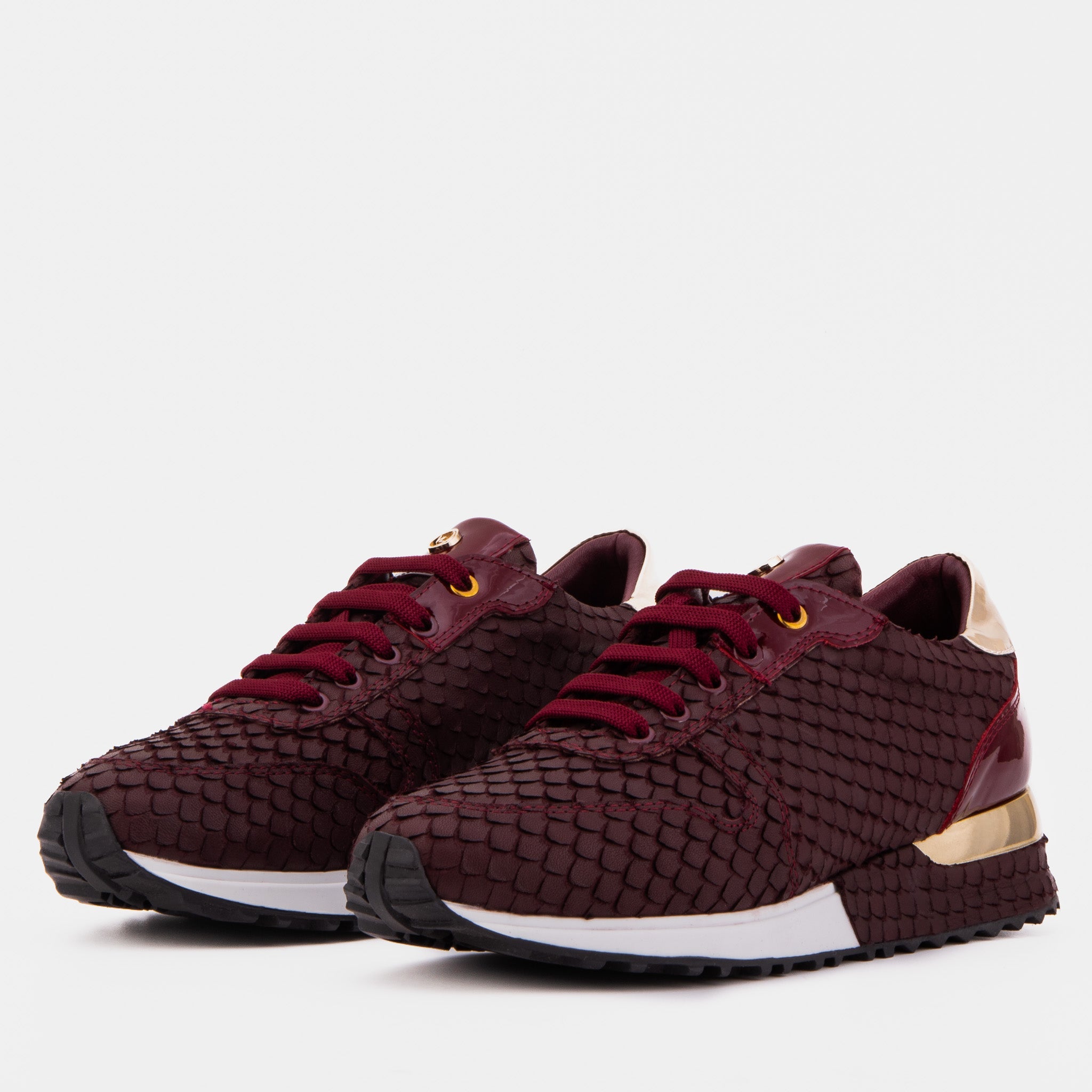 The Scarlet Burgundy Leather Sneaker - Vinci Leather