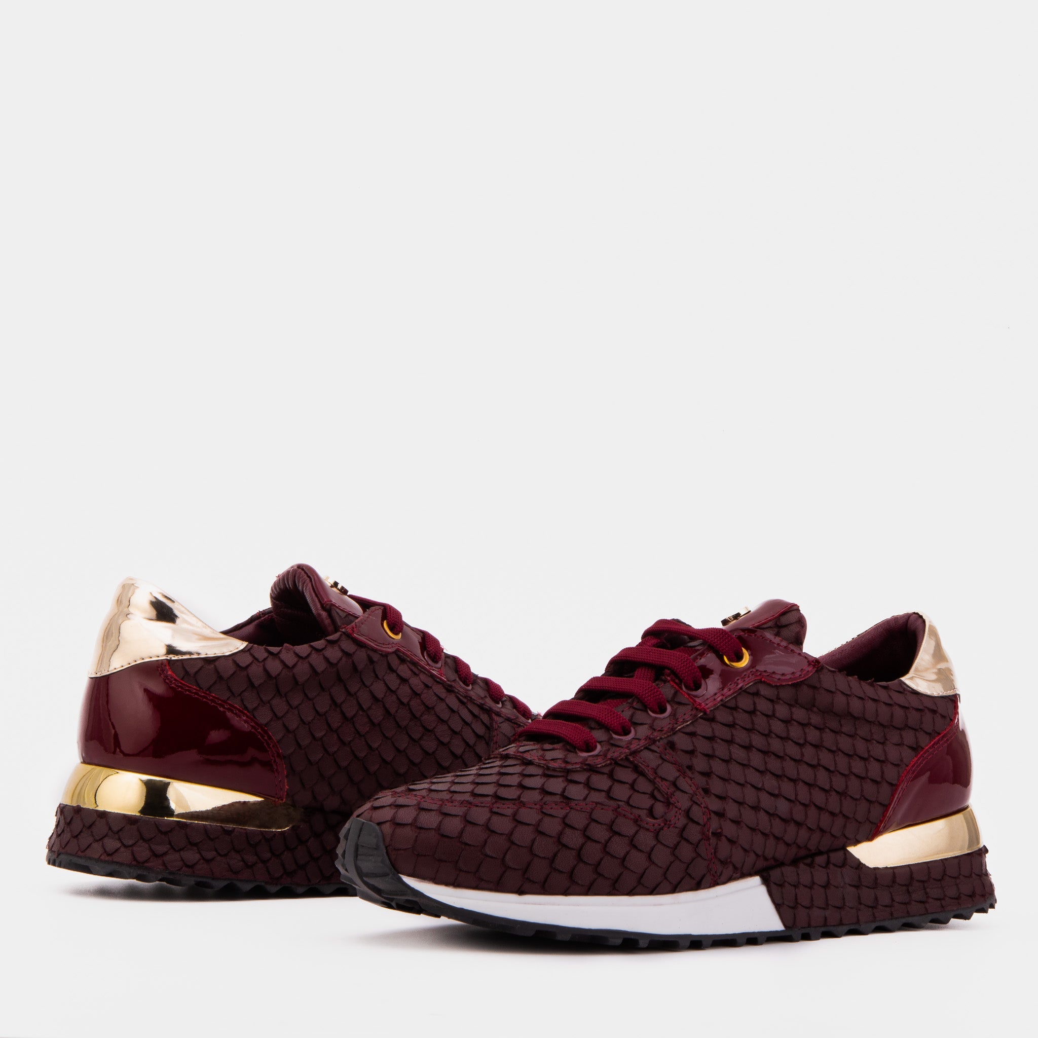 The Scarlet Burgundy Leather Sneaker - Vinci Leather