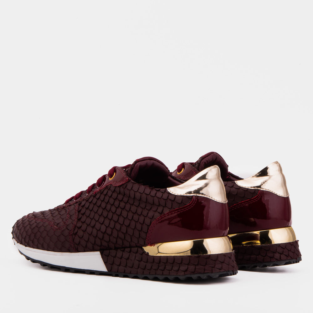 The Scarlet Burgundy Leather Sneaker - Vinci Leather
