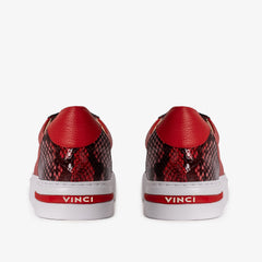 The Burano Red Leather Sneaker - Vinci Leather