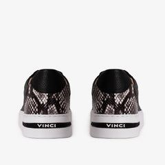 The Burano Black White  Leather Sneaker - Vinci Leather