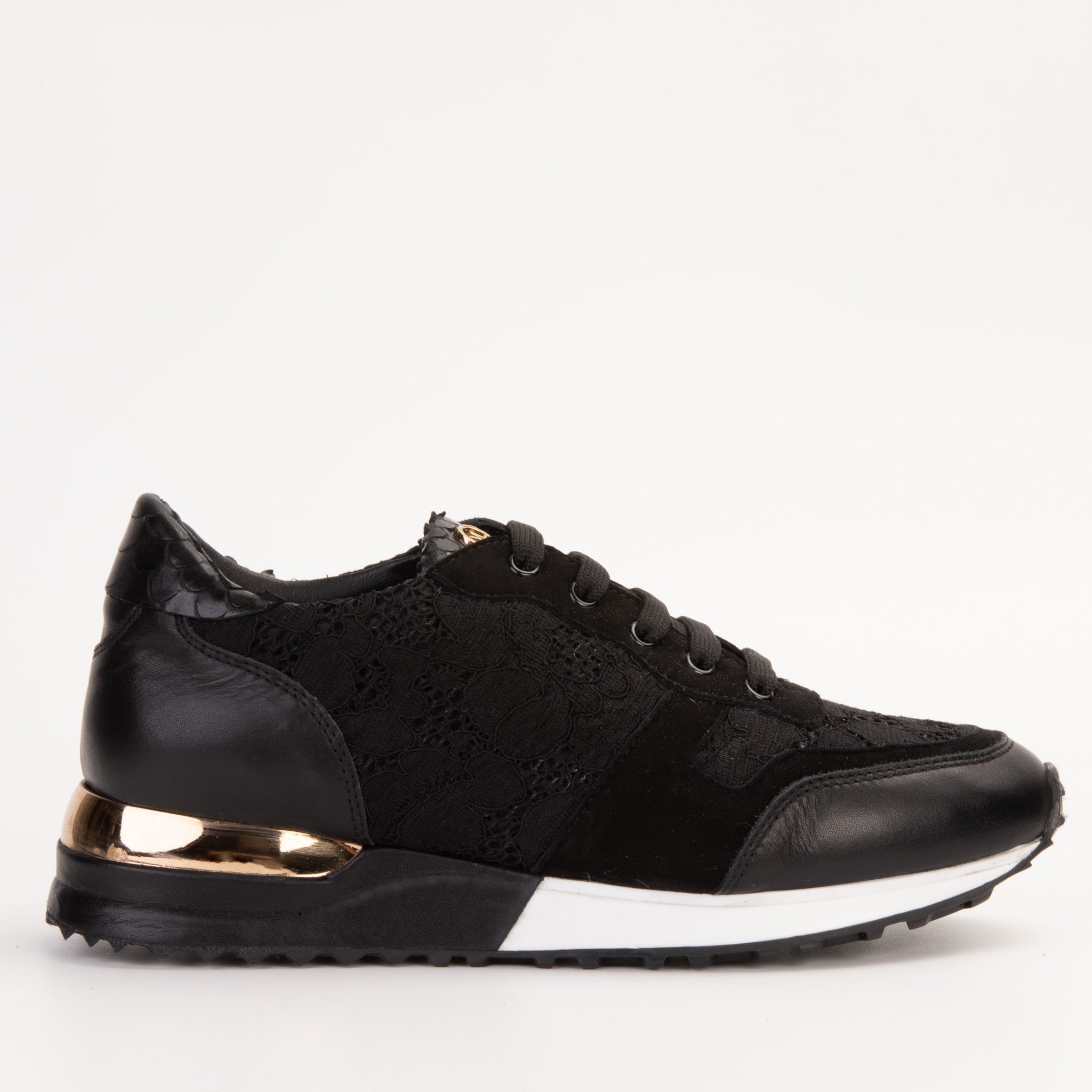 The Noir Black Leather Sneaker - Vinci Leather