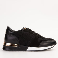 The Noir Black Leather Sneaker - Vinci Leather