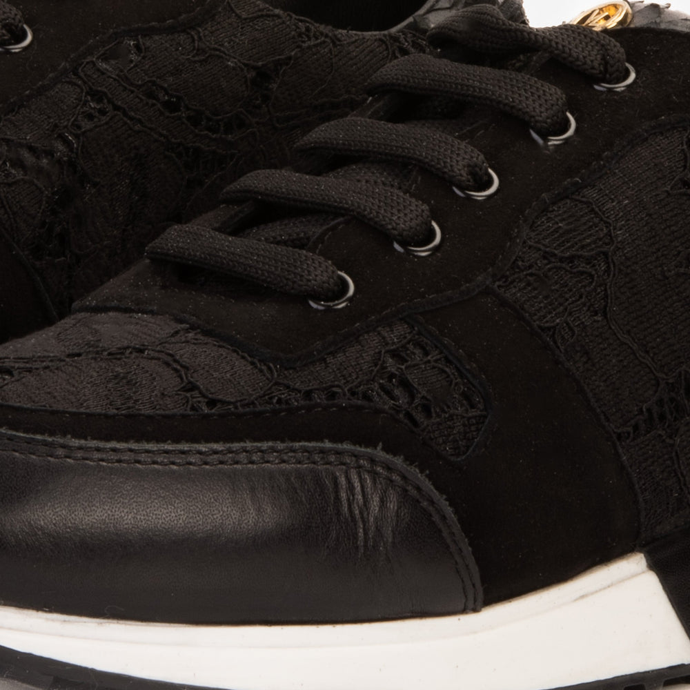 The Noir Black Leather Sneaker - Vinci Leather