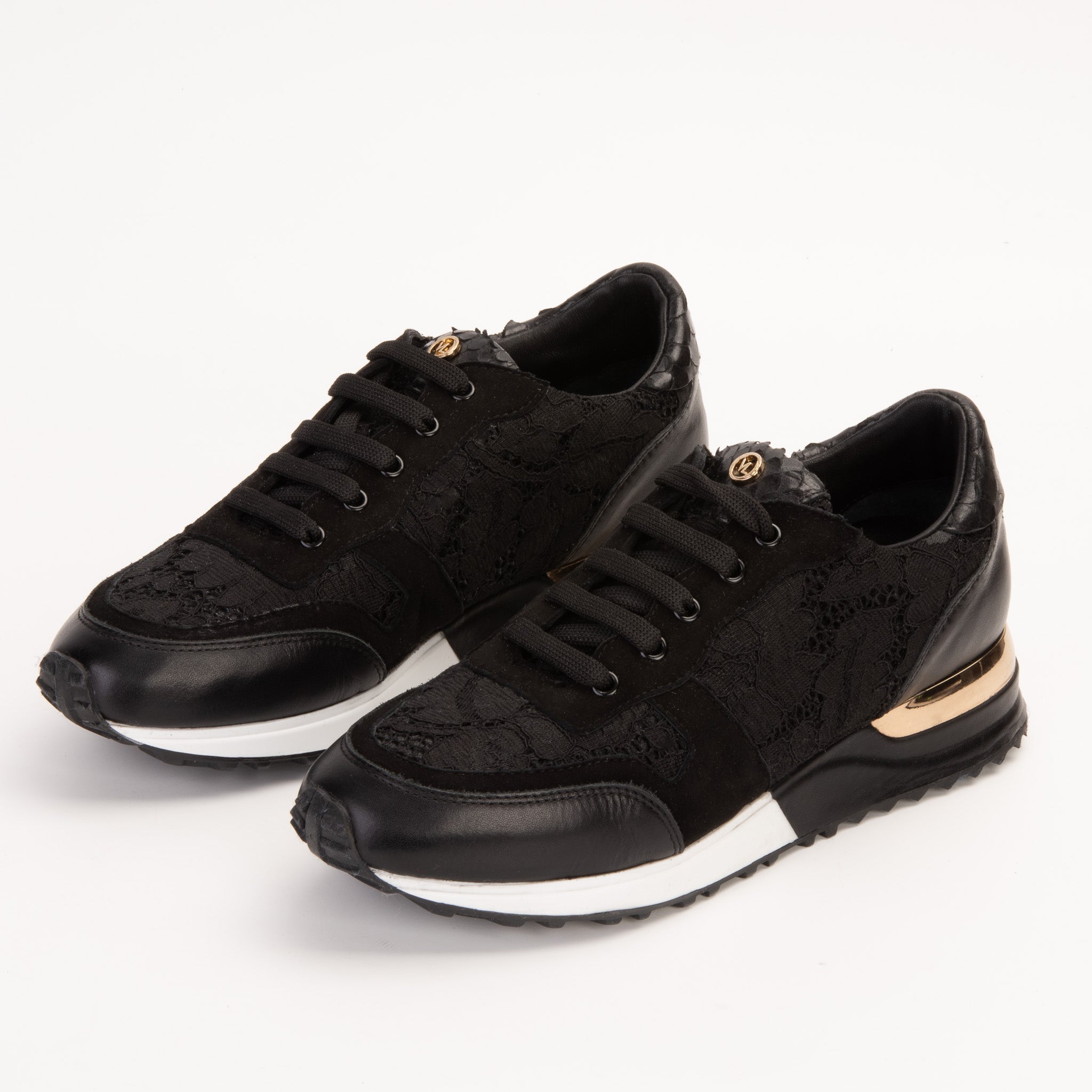 The Noir Black Leather Sneaker - Vinci Leather