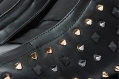 The Infanta High-Top Black Spike Leather Sneaker Limited Edition - Vinci Leather
