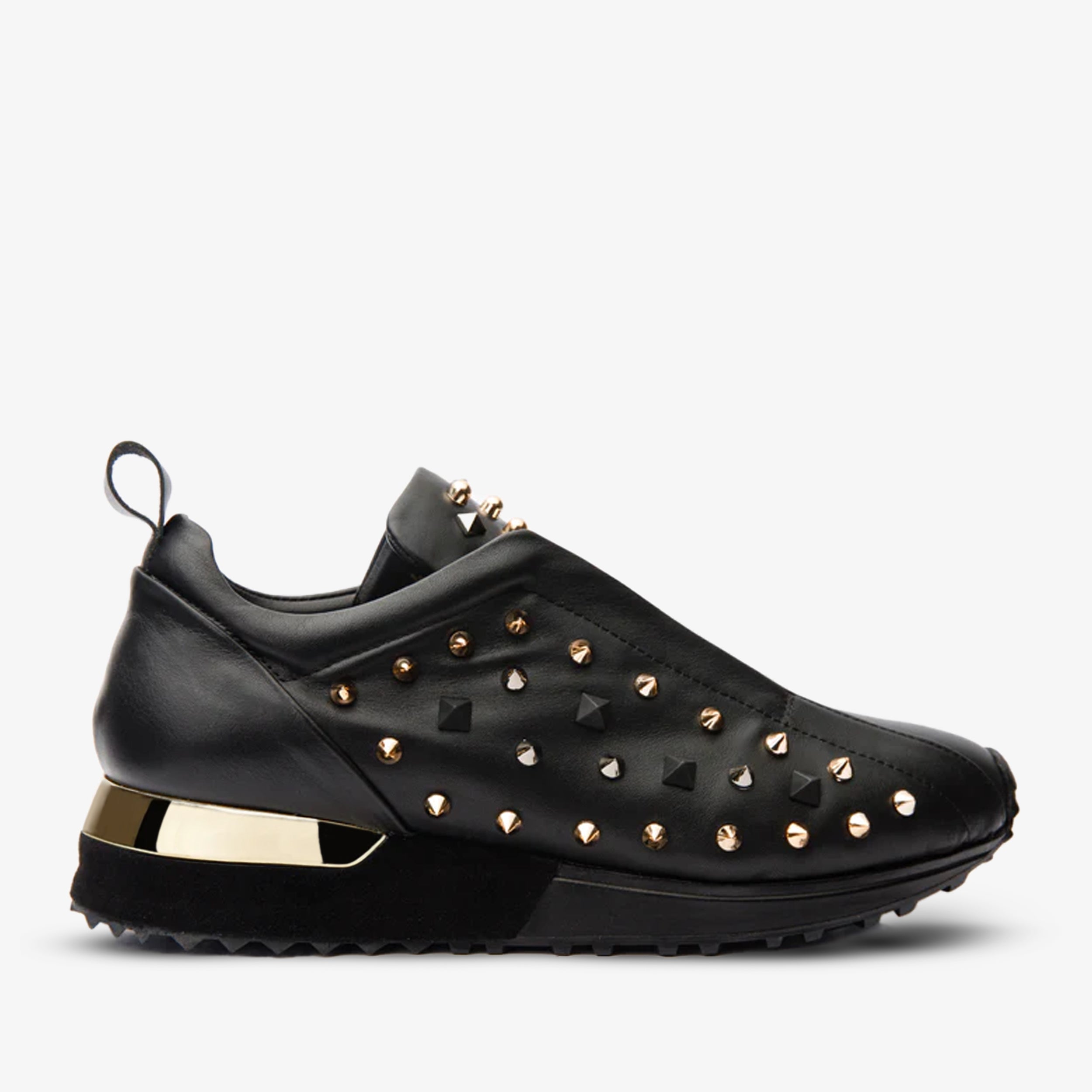 The Infanta Black Spike Leather Sneaker Limited Edition - Vinci Leather