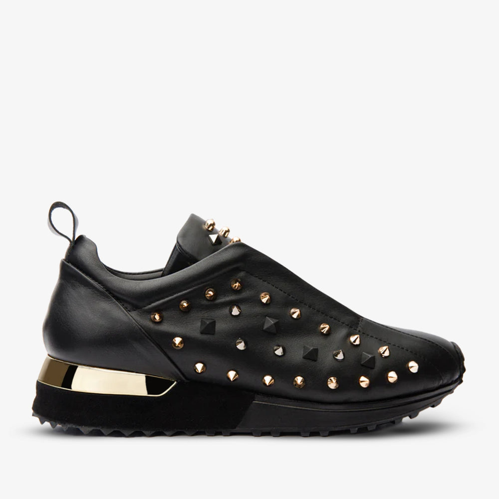 The Infanta Black Spike Leather Sneaker Limited Edition - Vinci Leather