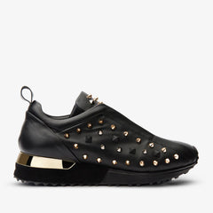 The Infanta Black Spike Leather Sneaker Limited Edition - Vinci Leather