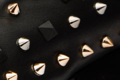 The Infanta Black Spike Leather Sneaker Limited Edition - Vinci Leather