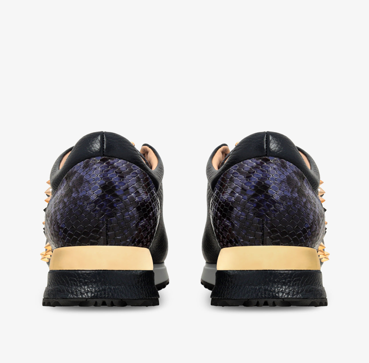 The Infanta Navy Spike Leather Sneaker Limited Edition - Vinci Leather