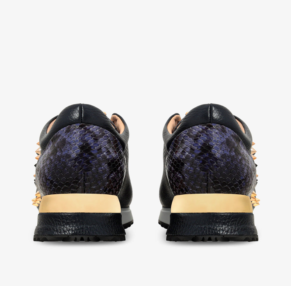 The Infanta Navy Spike Leather Sneaker Limited Edition - Vinci Leather