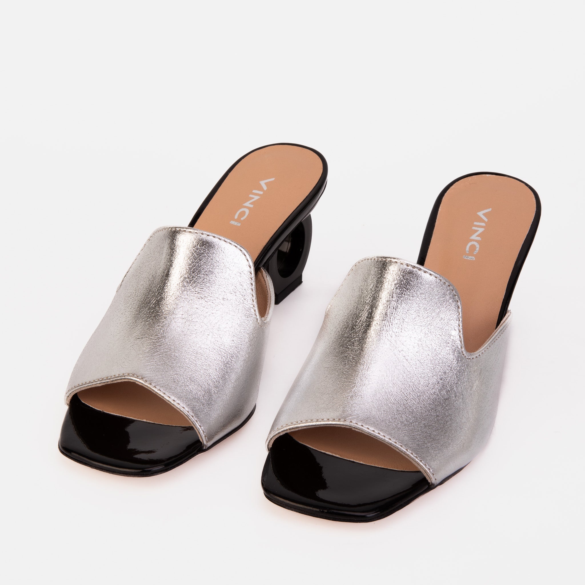 The Tory Silver Leather Sandal - Vinci Leather