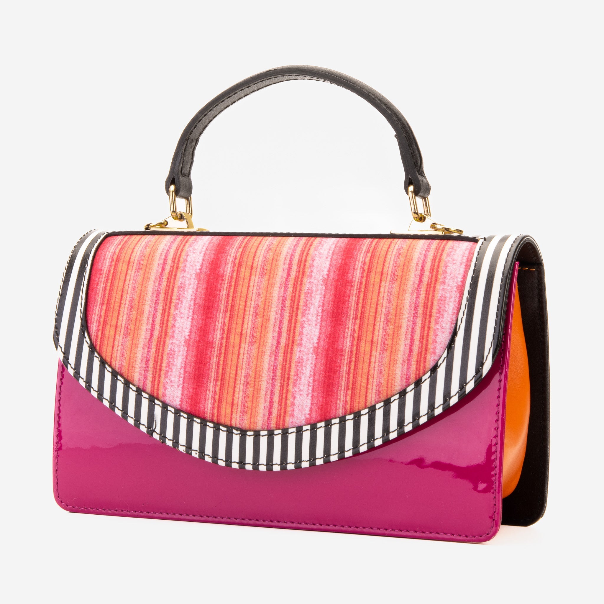 The Santa Amaro Striped Leather Handbag - Vinci Leather