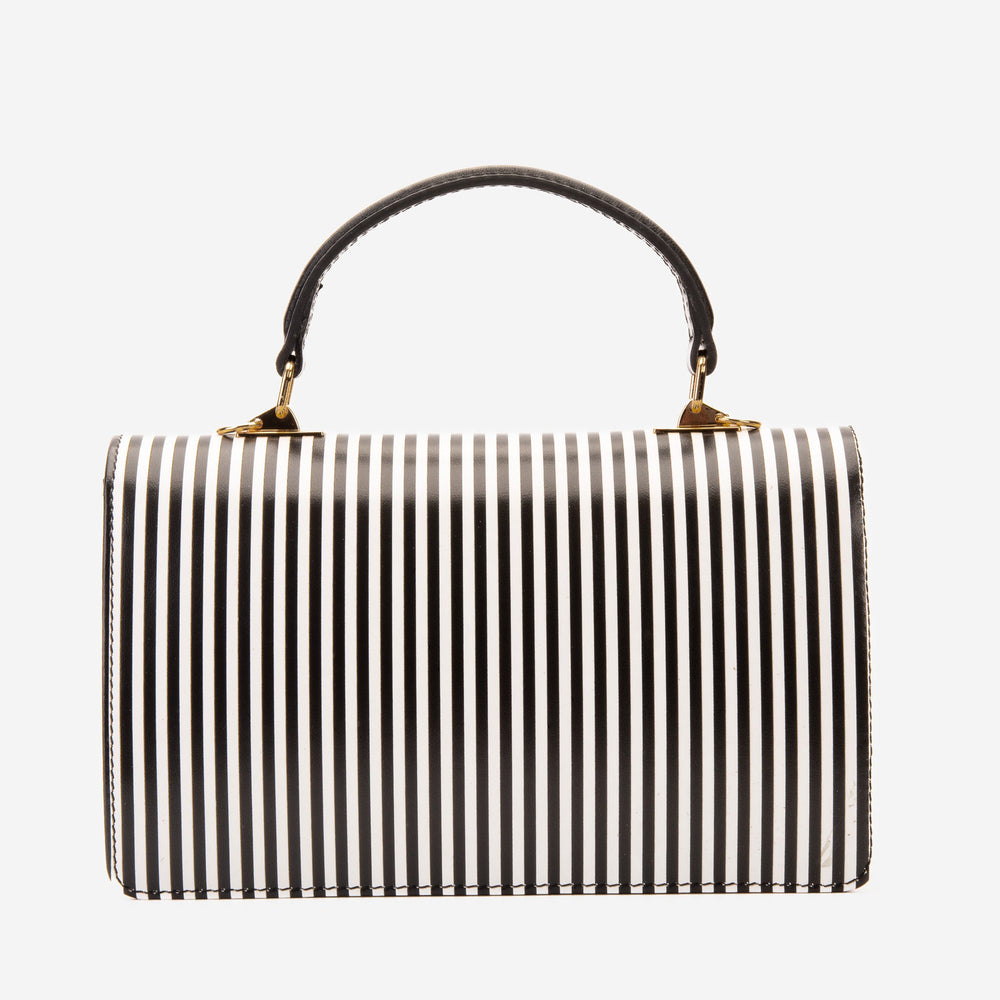 The Santa Amaro Striped Leather Handbag - Vinci Leather