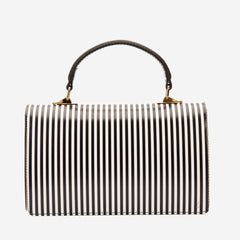 The Santa Amaro Striped Leather Handbag - Vinci Leather