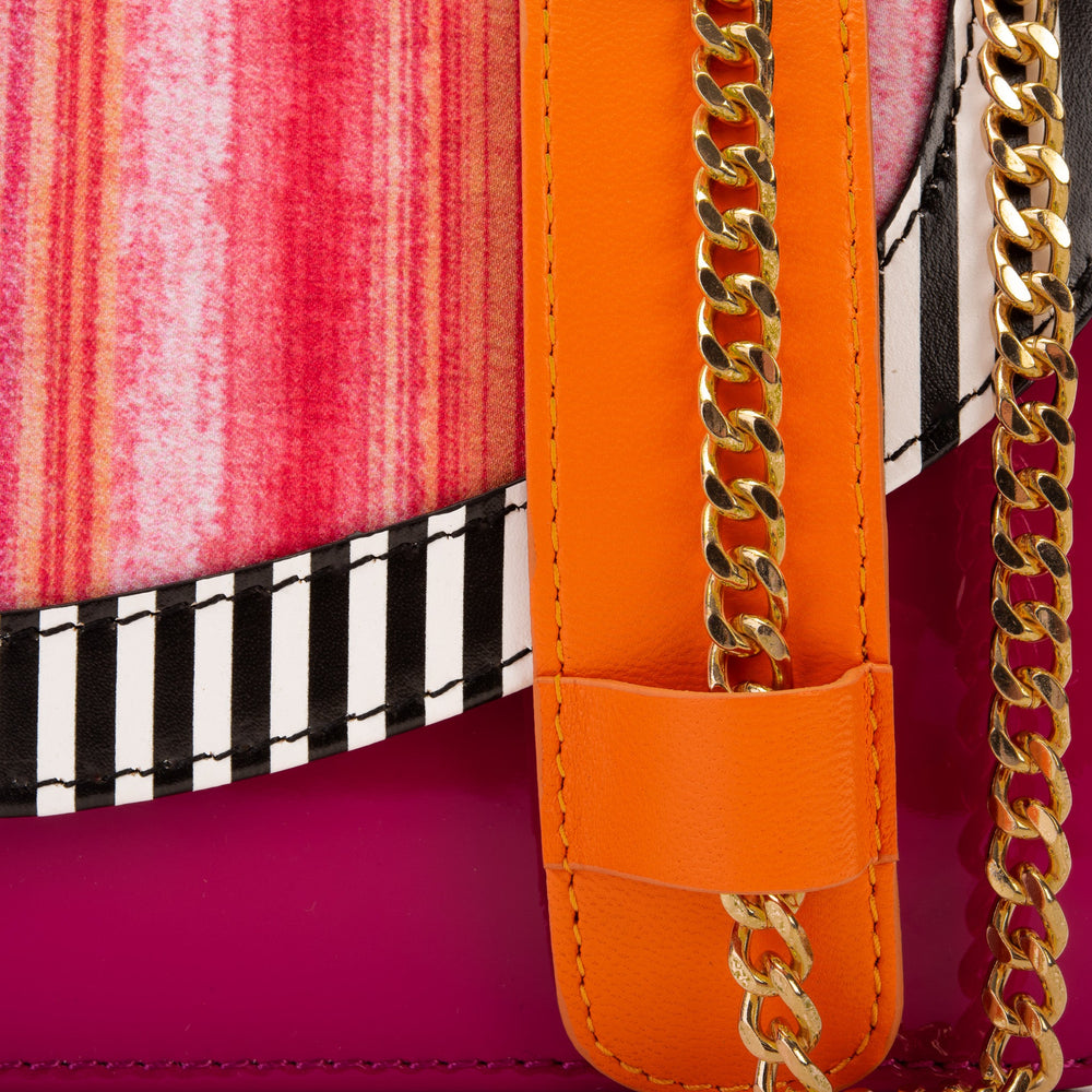 The Santa Amaro Striped Leather Handbag - Vinci Leather