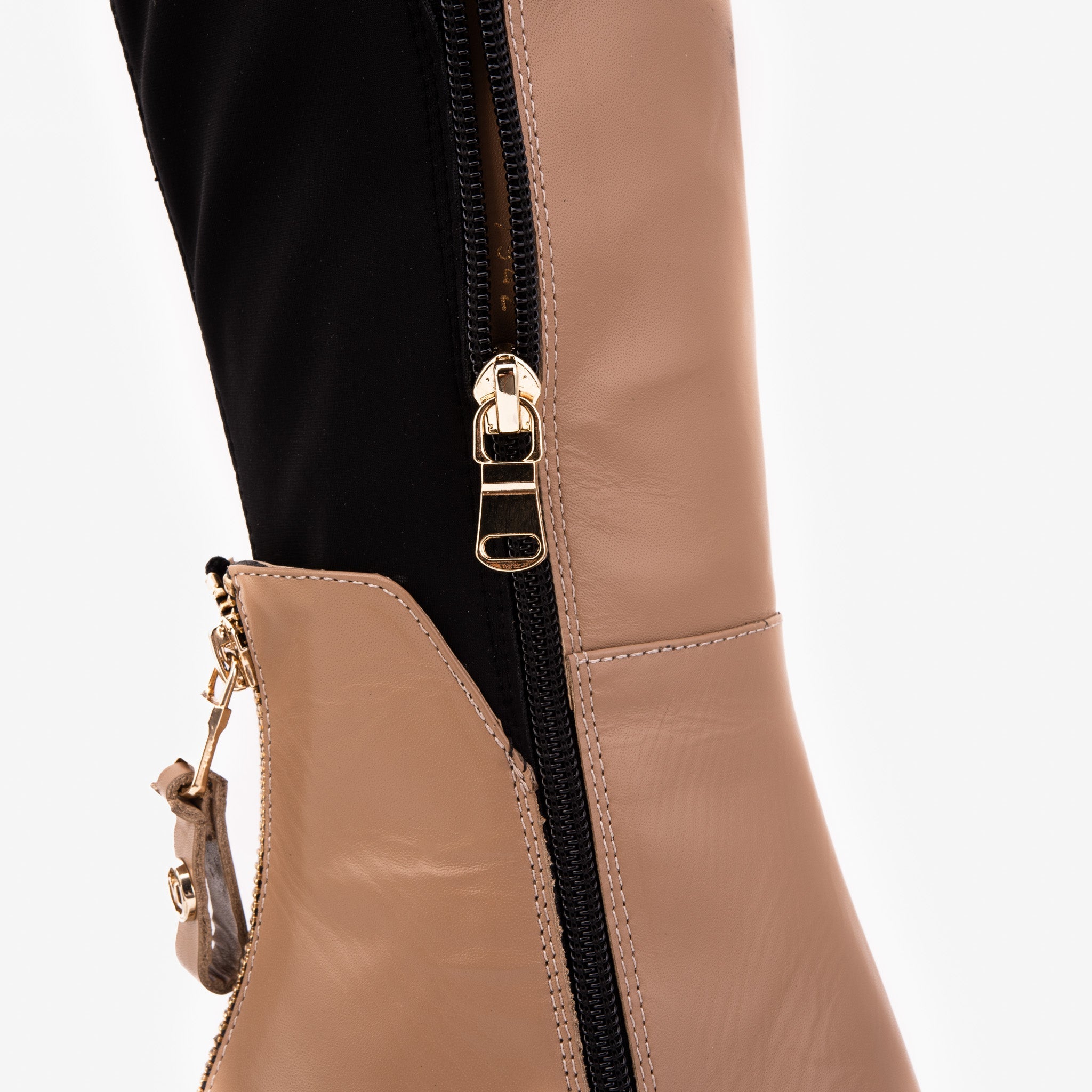 The Verona Cream Leather Knee High Boot - Vinci Leather