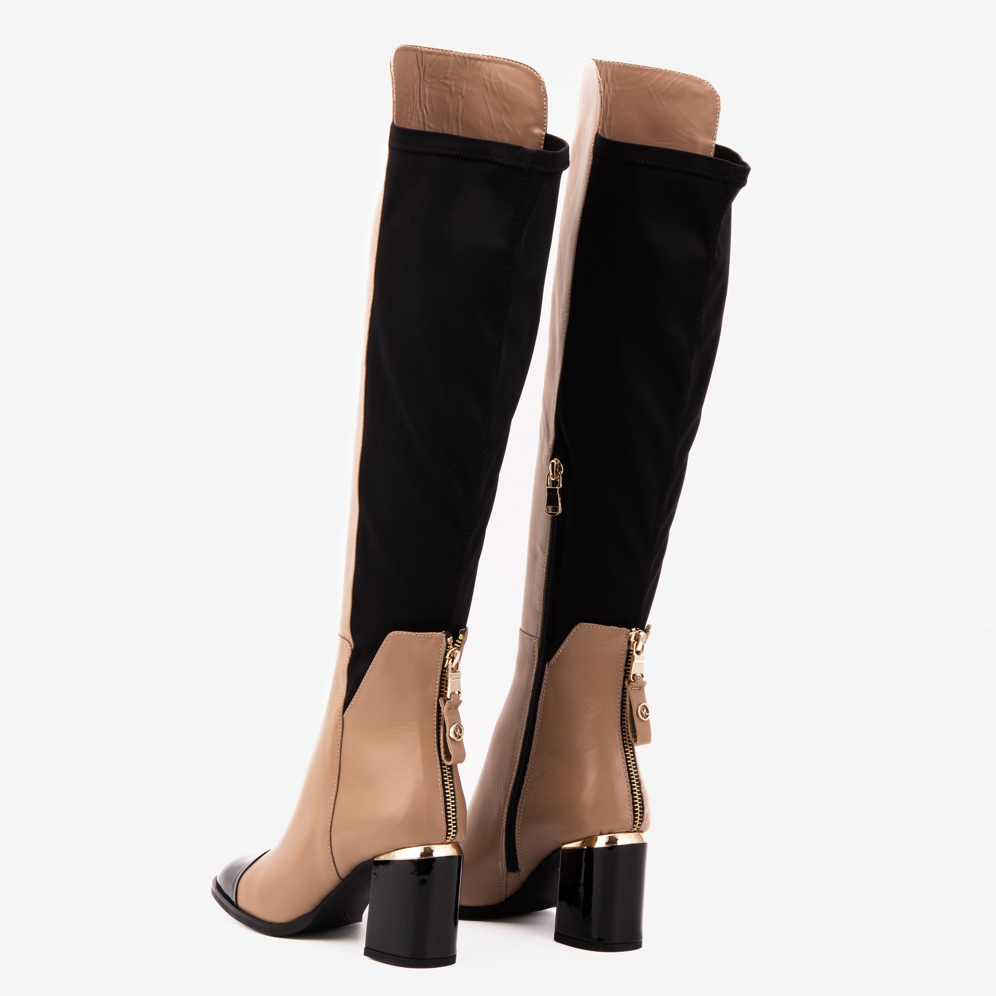 The Verona Cream Leather Knee High Boot - Vinci Leather