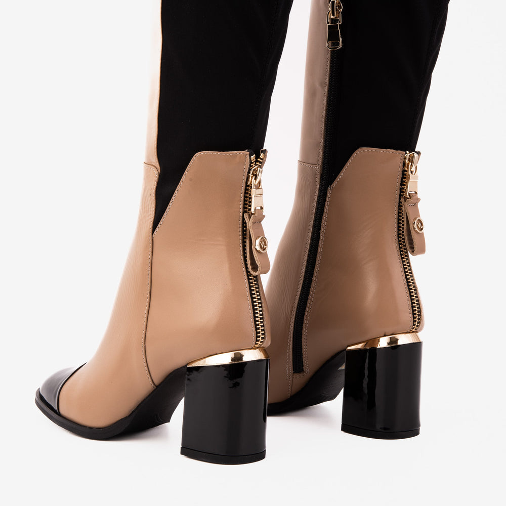The Verona Cream Leather Knee High Boot - Vinci Leather