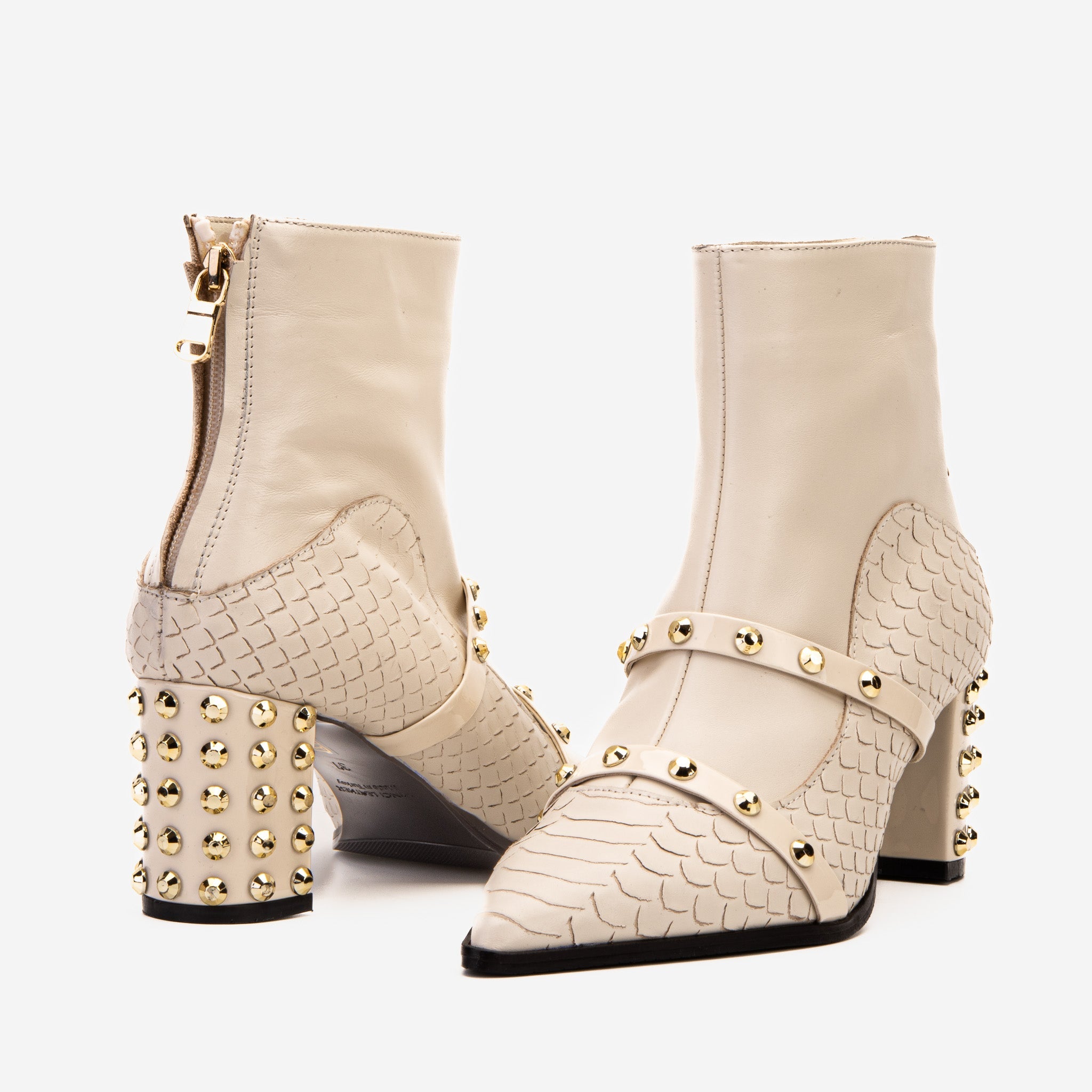 The Valentina Leather Block Heel Boot - Vinci Leather
