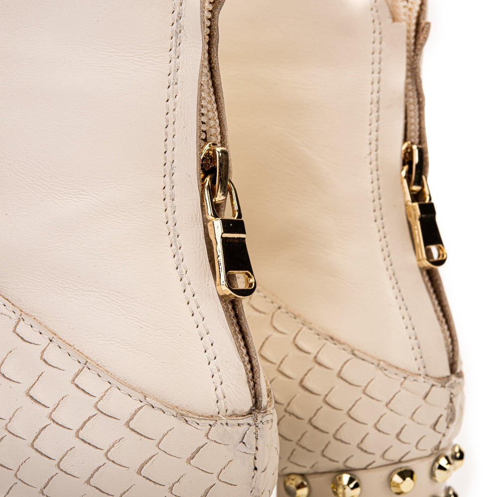 The Valentina Leather Block Heel Boot - Vinci Leather