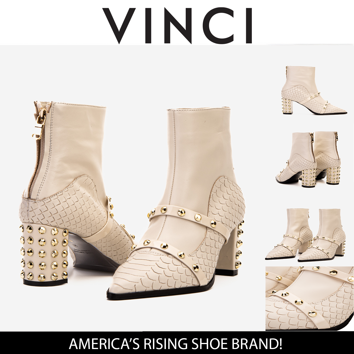The Valentina Leather Block Heel Boot - Vinci Leather