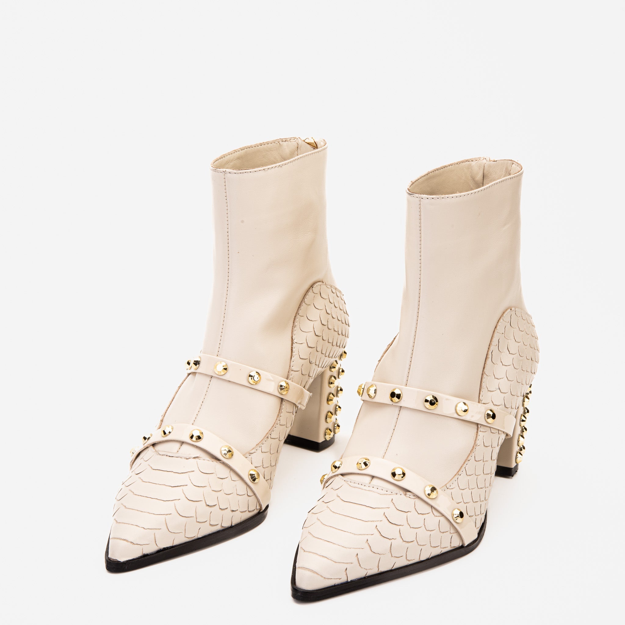 The Valentina Leather Block Heel Boot - Vinci Leather