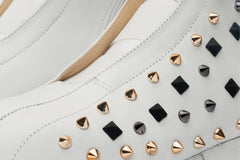 The Infanta High-Top White Spike Leather Sneaker Limited Edition - Vinci Leather