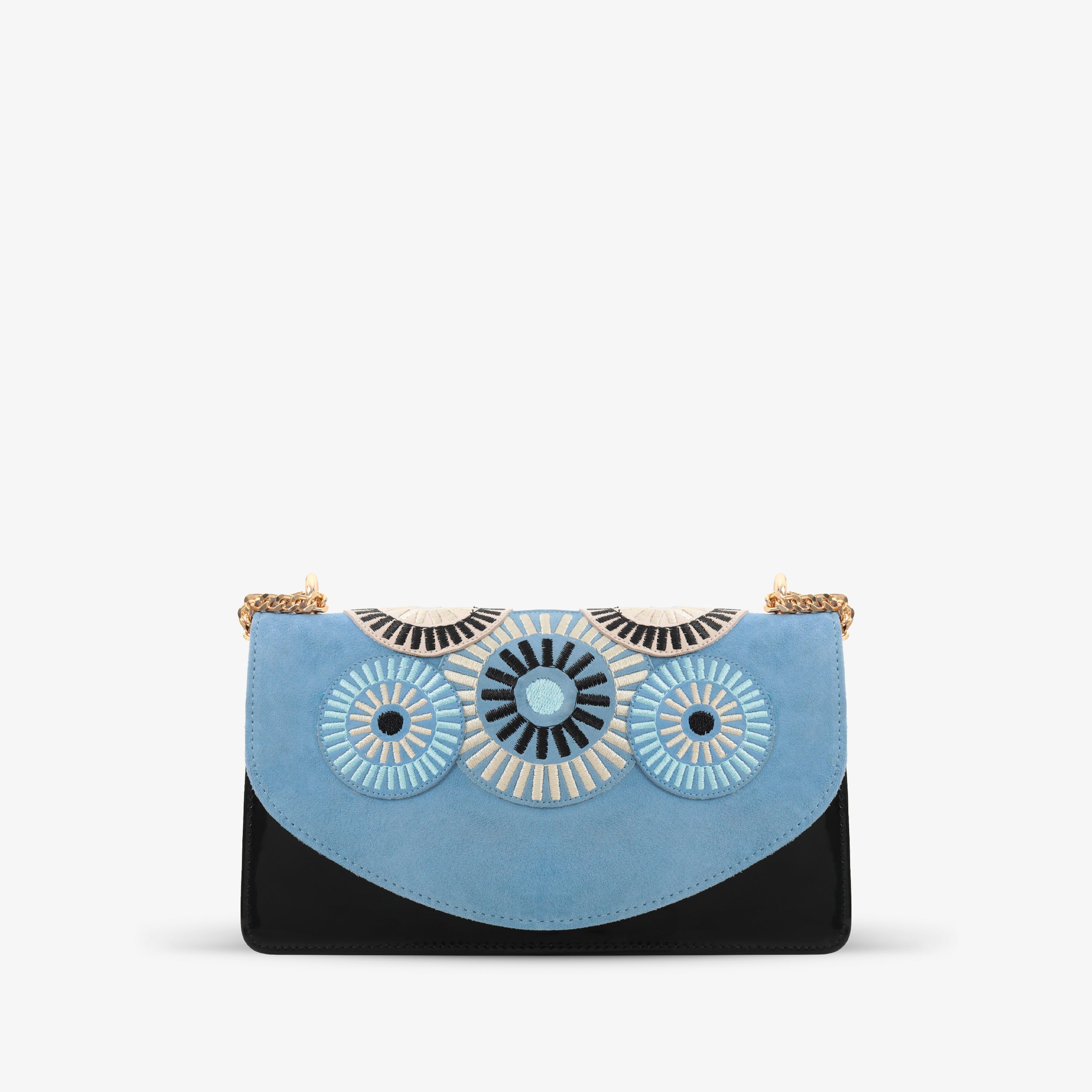 The Parama Blue Suede Leather Handbag - Vinci Leather