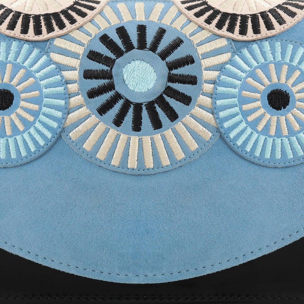 The Parama Blue Suede Leather Handbag - Vinci Leather