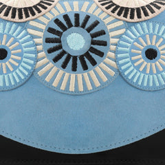 The Parama Blue Suede Leather Handbag - Vinci Leather
