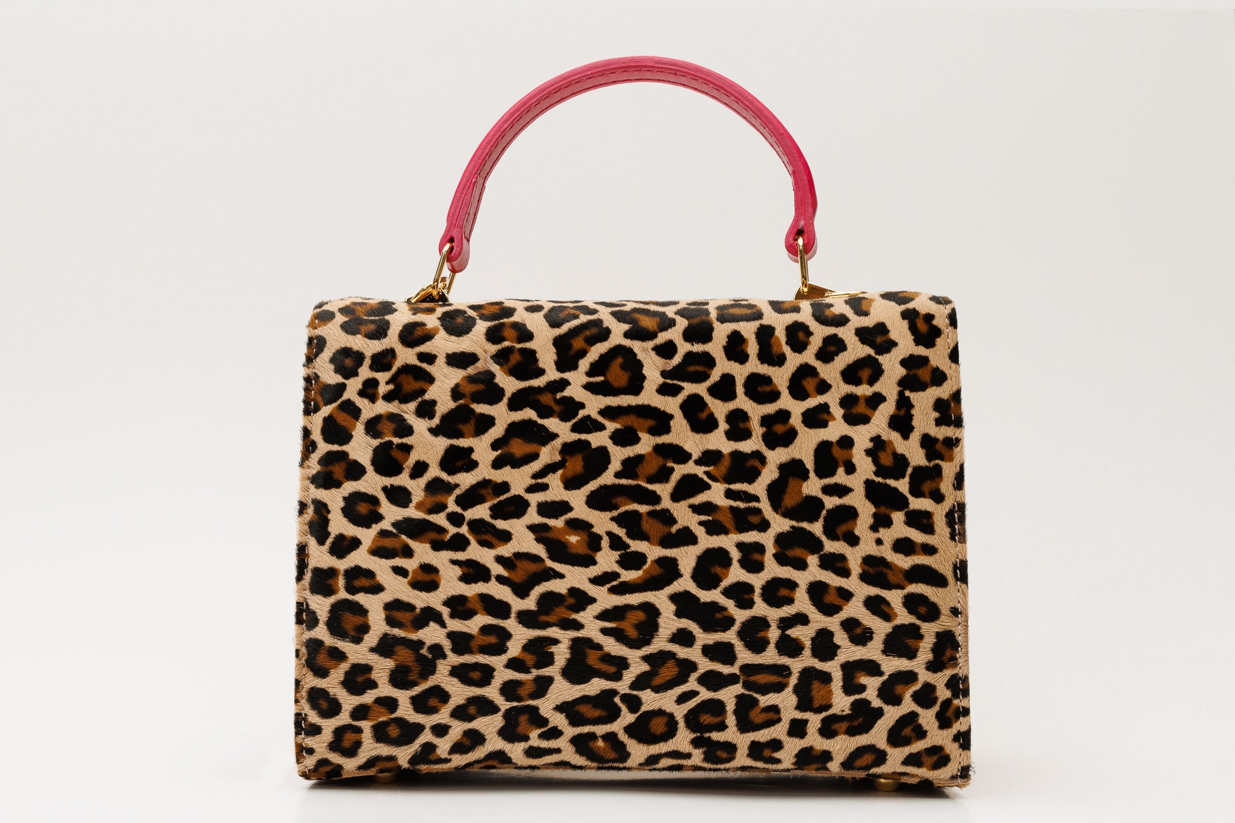 The Olbia Leopard Leather Handbag - Vinci Leather