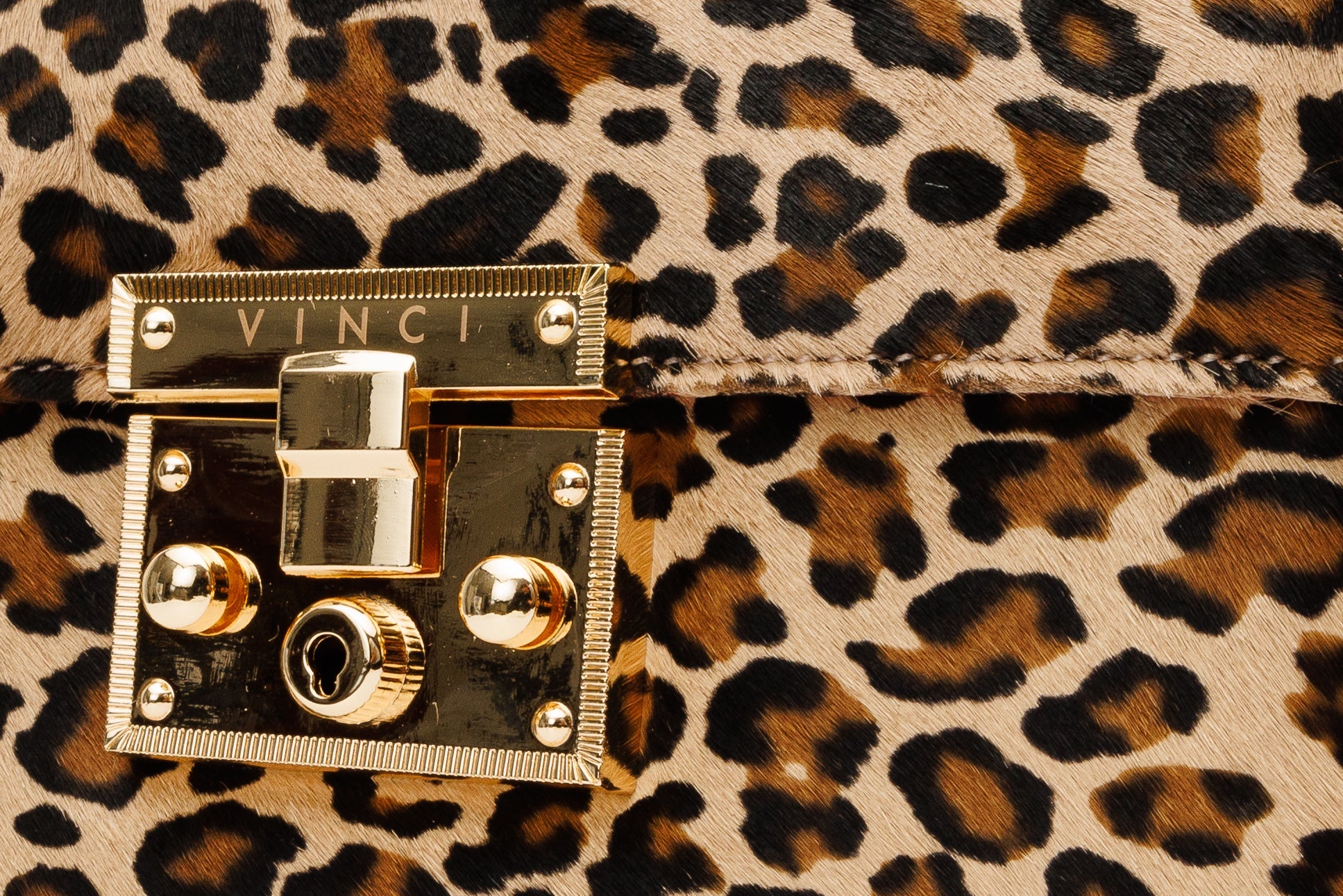 The Olbia Leopard Leather Handbag - Vinci Leather