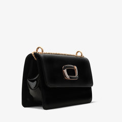 The Ferrara Black Patent Leather Handbag - Vinci Leather