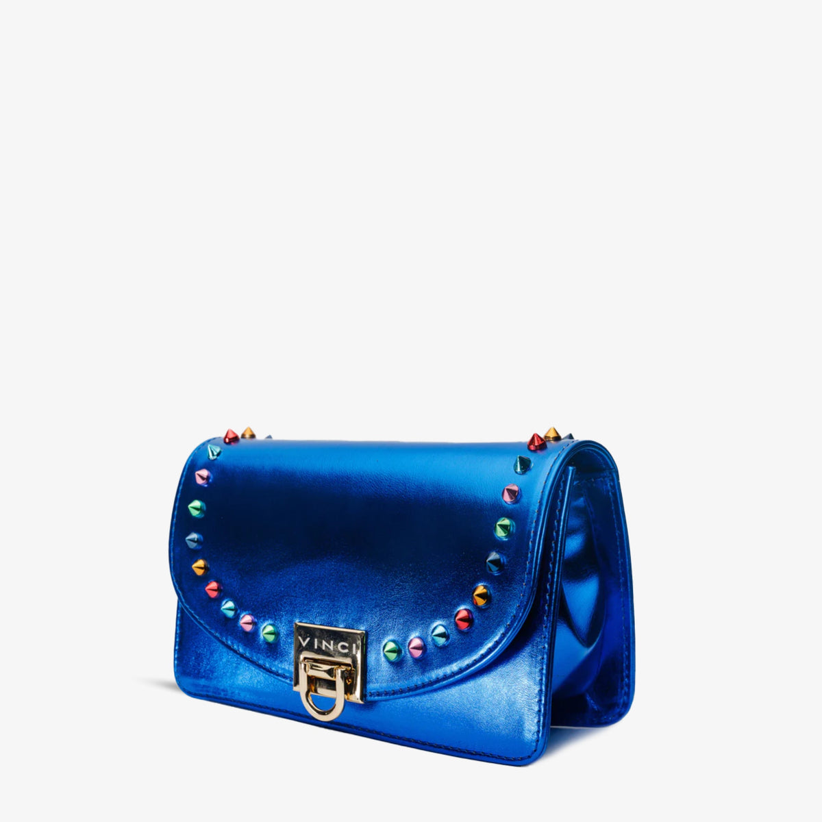 The Caris Sax Blue Leather Handbag - Vinci Leather