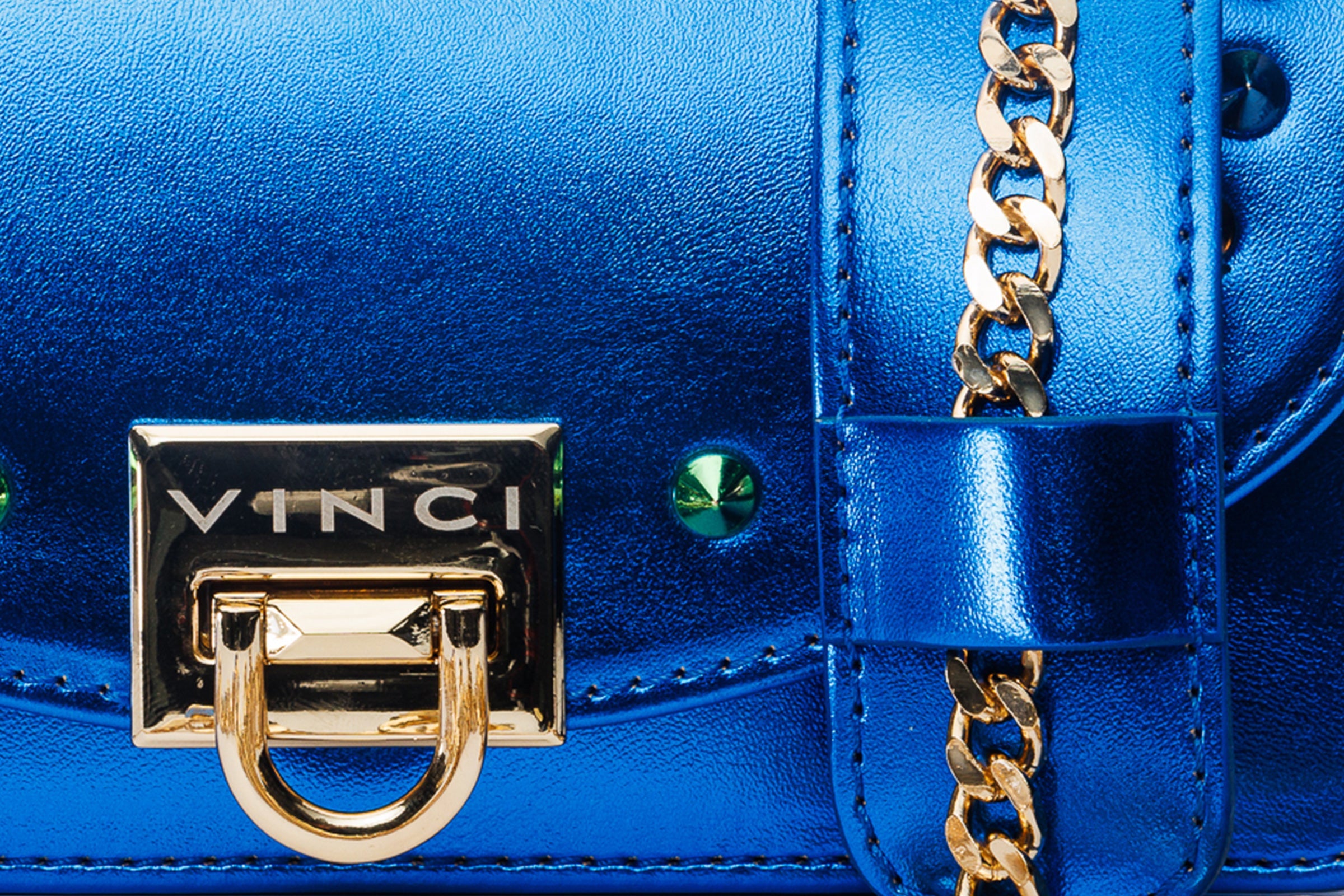 The Caris Sax Blue Leather Handbag - Vinci Leather