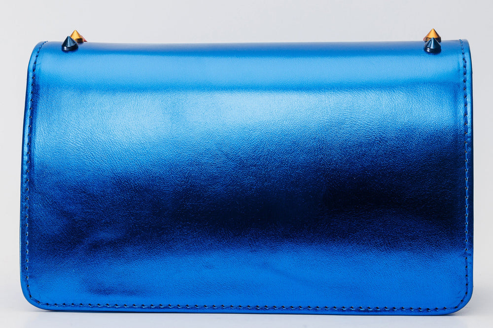 The Caris Sax Blue Leather Handbag - Vinci Leather