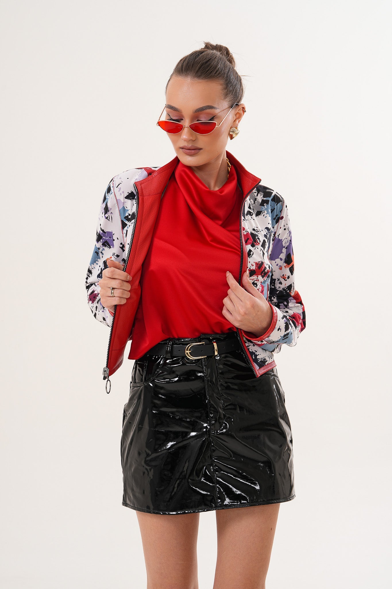 The Elvaris Reversible Red Leather Jacket - Vinci Leather