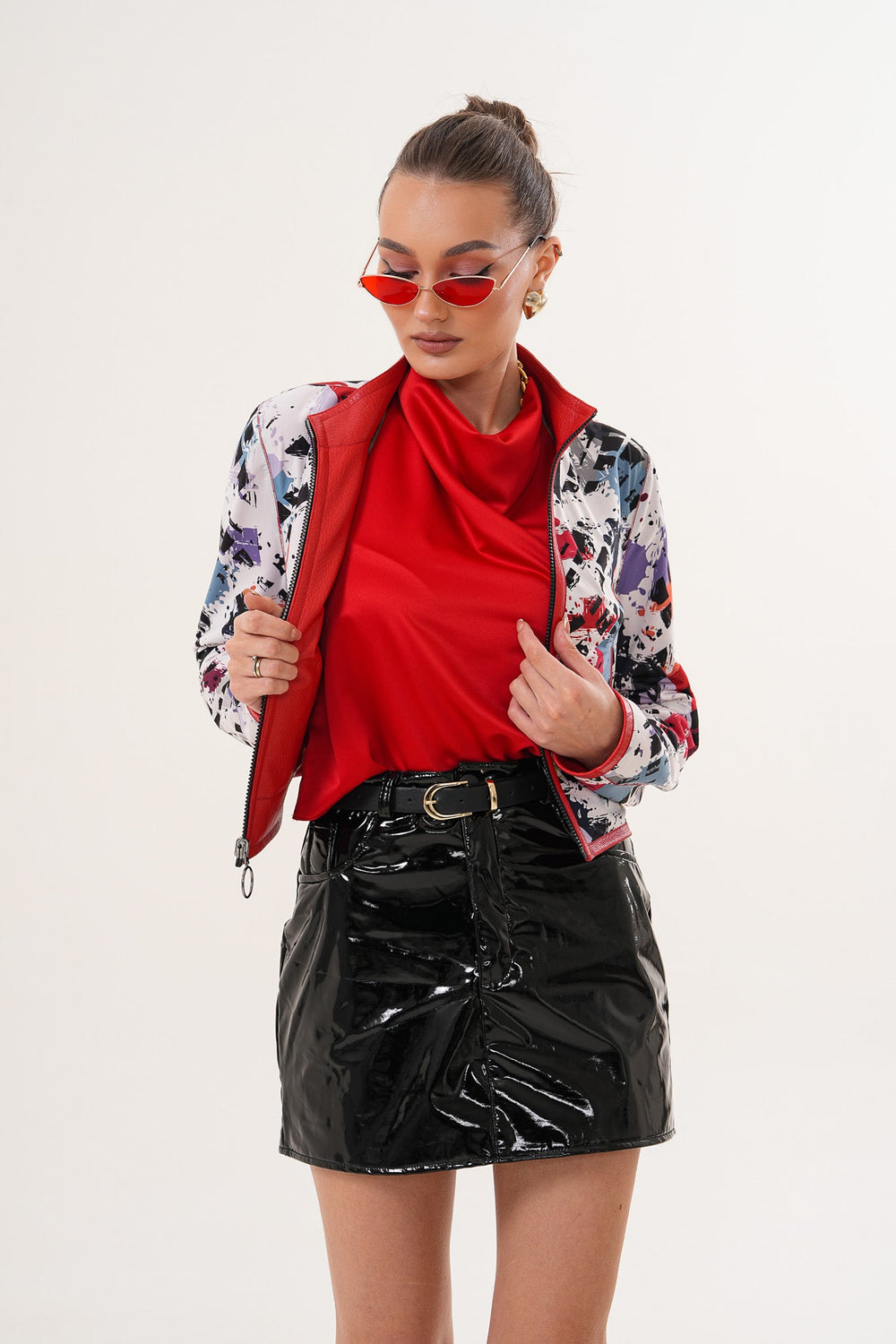 The Elvaris Reversible Red Leather Jacket - Vinci Leather