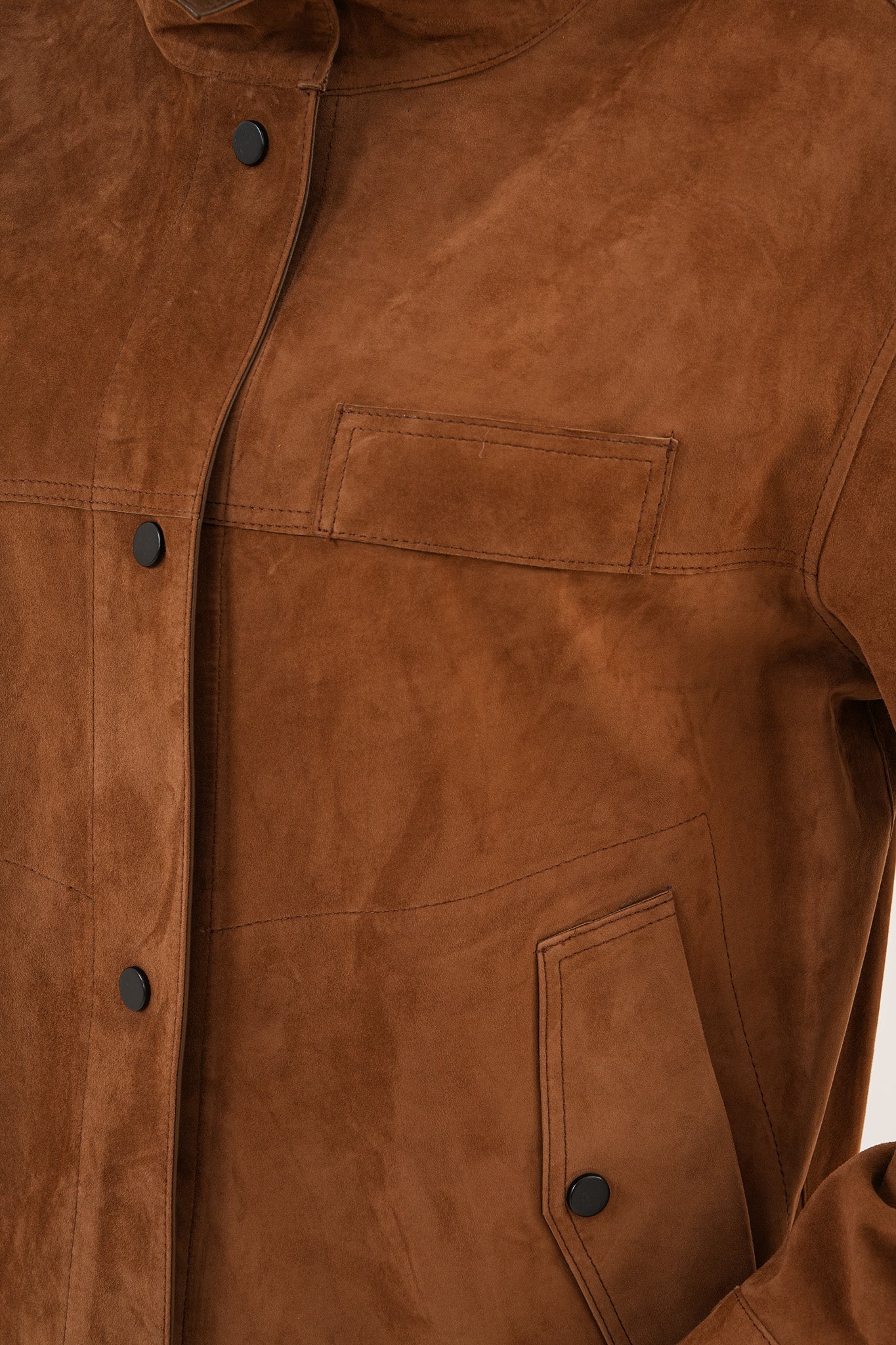 The Ravessa Reversible Brown Suede Leather Jacket - Vinci Leather